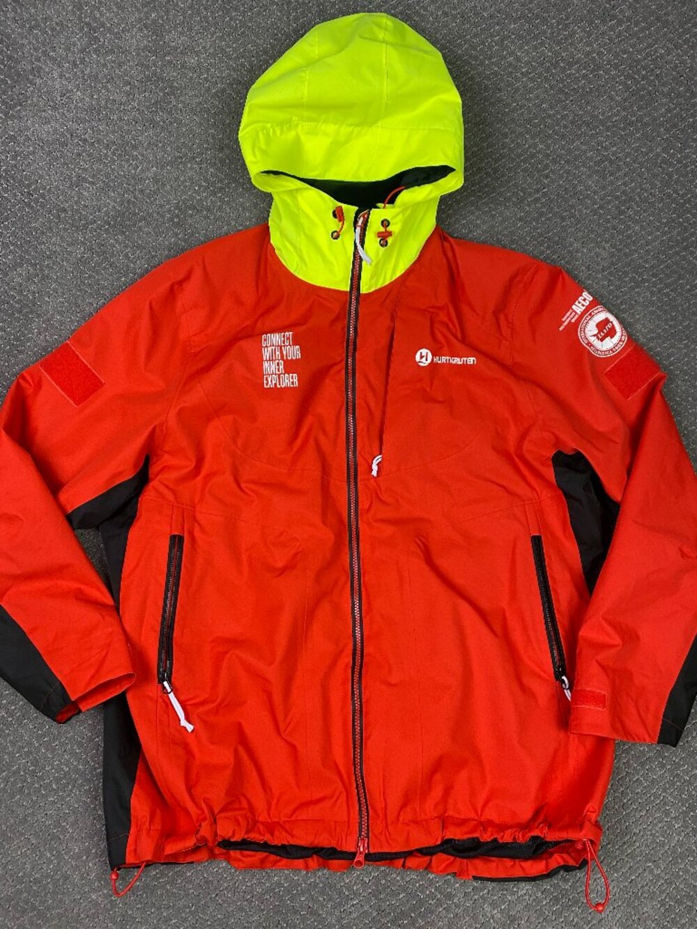 Hurtigruten Jacket Mens XXXL Red Yellow Expedition Waterproof Explorer